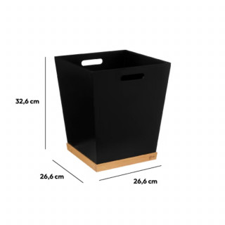 Corbeille de bureau en bambou BAVA - Noir