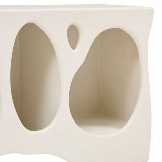 Meuble bas 4 niches forme organique CHESNI - Ivoire