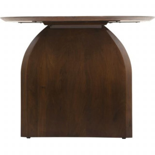 Table à manger en bois massif 6 personnes ISANA - Marron