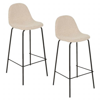 Lot de 2 tabourets de bar VLADI - Gris