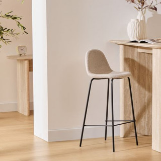 Lot de 2 tabourets de bar VLADI - Gris