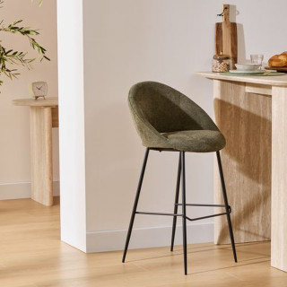 Lot de 2 tabourets de bar AMAGO - Vert cèdre