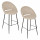 Lot de 2 tabourets de bar AMAGO - Beige