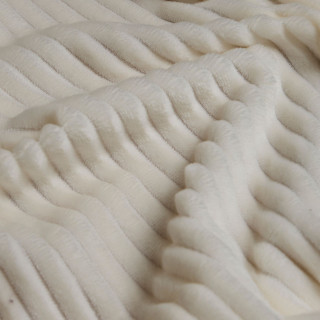 Rideau en velours côtelé flanelle ARUM - 140 x 260 cm - Ecru