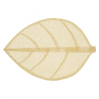 Lot de 6 sets de table motif feuille - 50 x 33 cm - Naturel Lot de 6 sets de table motif feuille - 50 x 33 cm - Naturel