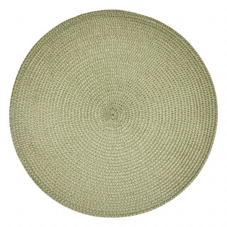 Lot de 2 sets de table tressés AFHIR - Diam. 38 cm - Vert Olive Lot de 2 sets de table tressés AFHIR - Diam. 38 cm - Vert Olive
