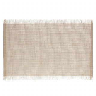 Lot de 6 sets de table à franges - 45 x 30 cm - Naturel
