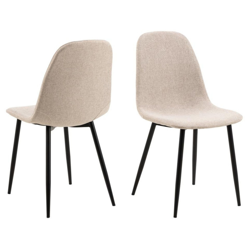 Lot de 4 chaises de salle à manger CLELIA - Beige