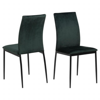 Lot de 4 chaises de salle à manger MIDENA - Vert foncé