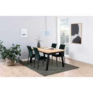 Lot de 4 chaises de salle à manger MIDENA - Vert foncé