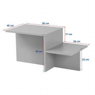 Table basse effet travertin HARMONY - Beige