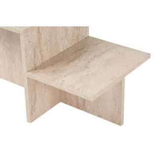 Table basse effet travertin HARMONY - Beige