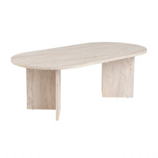 Table basse effet travertin SABLE - Beige