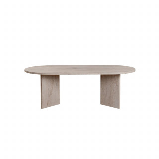 Table basse effet travertin SABLE - Beige