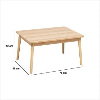Table basse compacte effet chêne naturel ABANA - Beige