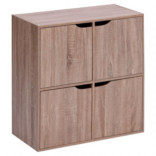 Etagère 4 cases effet bois MIX'N DOOR - Beige