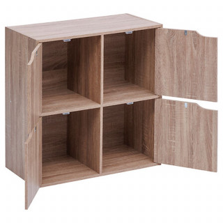 Etagère 4 cases effet bois MIX'N DOOR - Beige