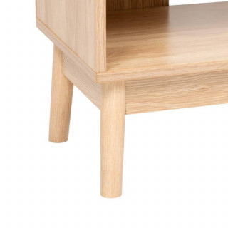 Meuble sous vasque 2 portes et 1 niche effet bois naturel ABANA - Beige