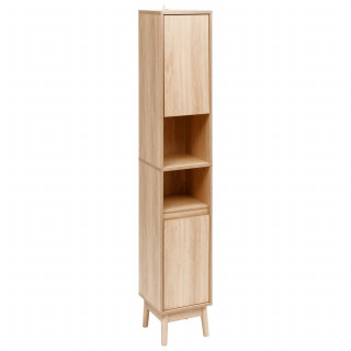 Colonne 2 portes effet bois naturel ABANA - Beige