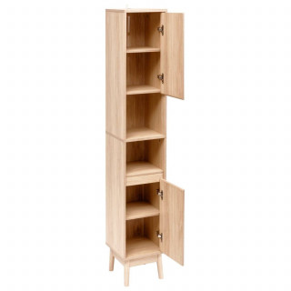Colonne 2 portes effet bois naturel ABANA - Beige