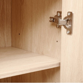 Colonne 2 portes effet bois naturel ABANA - Beige