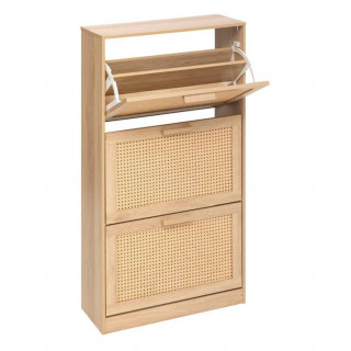 Range chaussures 3 portes effet cannage DRAWY - Beige