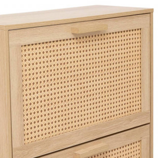 Range chaussures 3 portes effet cannage DRAWY - Beige