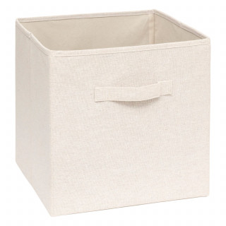 Boîte de rangement TIDY BOX - L. 31 x l. 31 x H. 31 cm - Beige
