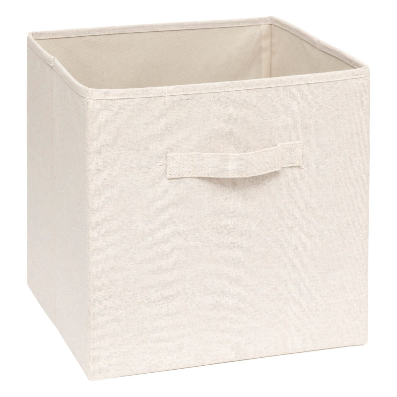 Boîte de rangement TIDY BOX - L. 31 x l. 31 x H. 31 cm - Beige