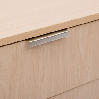 Meuble bas 1 porte et 1 tiroir effet bois clair LIORA - Beige