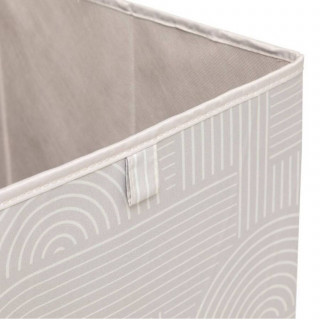 Lot de 6 boîtes de rangement ARCHE - L. 31 x l. 31 x H. 31 cm - Beige