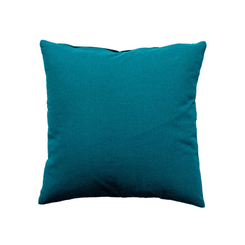 Coussin déhoussable en coton PANAMA - 40 x 40 cm - Bleu canard