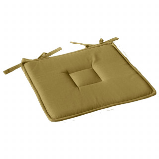 Galette de chaise plate Panama - 40 cm x 40 cm - Bronze