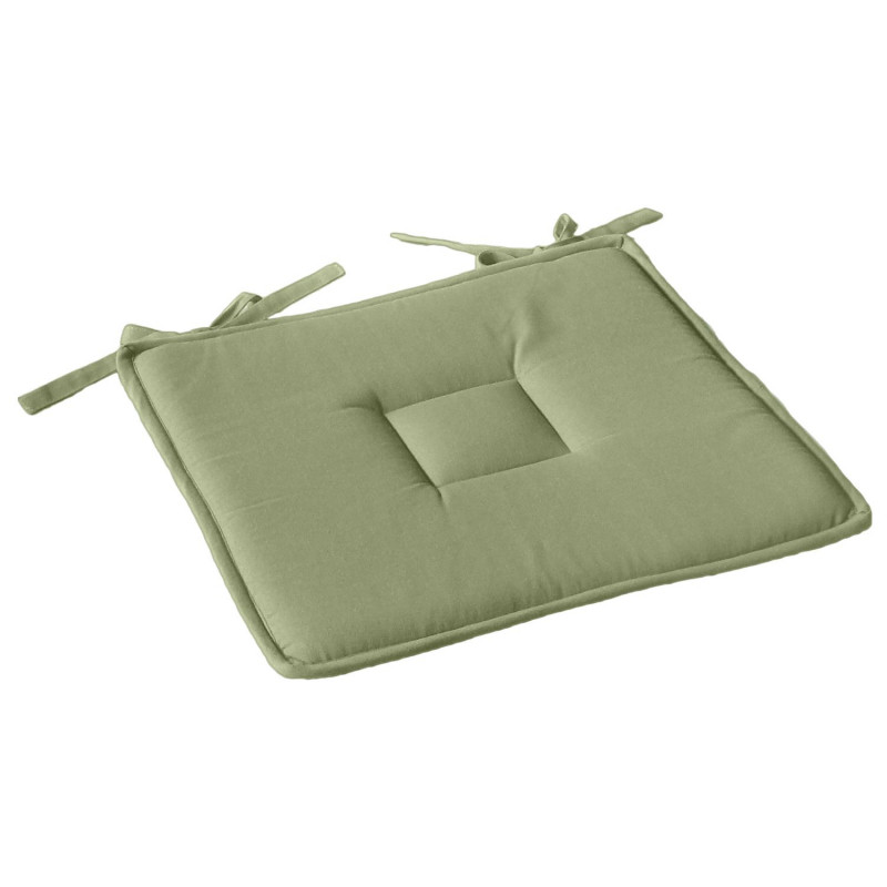 Galette de chaise plate Panama - 40 cm x 40 cm - Olive