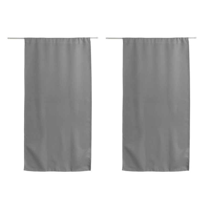 Vitrage occultant REGLISSE - 60 x 120 cm - Gris clair Vitrage occultant REGLISSE - 60 x 120 cm - Gris clair