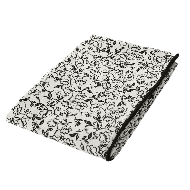 Nappe écrue avec lignes noires LINETTE - 140 x 240 cm Nappe écrue avec lignes noires LINETTE - 140 x 240 cm