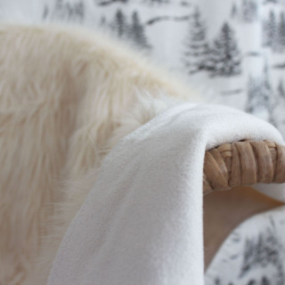 Jeté duveteux EBENE - 90 x 120 cm - Ecru