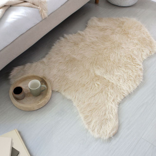 Jeté duveteux EBENE - 90 x 120 cm - Ecru