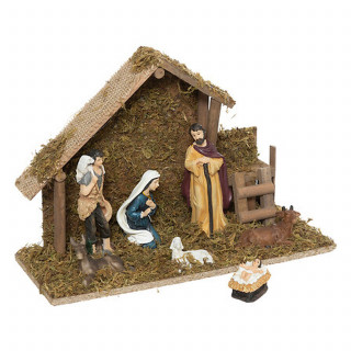 Crèche de Noël lumineuse 7 santons