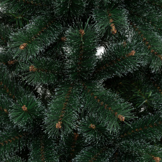 Sapin de Noël artificiel givré WINDY PEAK - H. 210 cm - Vert