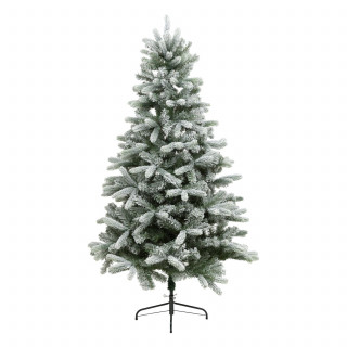 Sapin de Noël artificiel floqué TEMPÊTE - H. 180 cm - Vert
