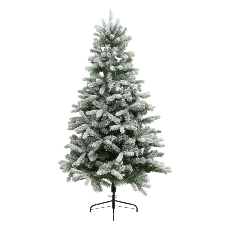 Sapin de Noël artificiel floqué TEMPÊTE - H. 180 cm - Vert