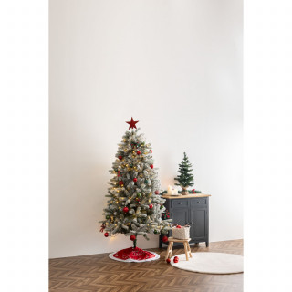 Sapin de Noël artificiel floqué TEMPÊTE - H. 180 cm - Vert