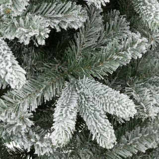 Sapin de Noël artificiel floqué TEMPÊTE - H. 180 cm - Vert
