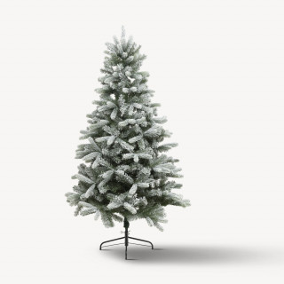 Sapin de Noël artificiel floqué TEMPÊTE - H. 180 cm - Vert