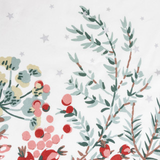 Nappe de Noël rectangulaire motifs branches et étoiles - 140 x 360 cm