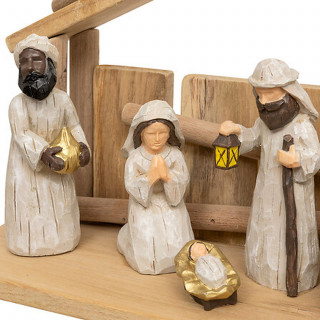Crèche de Noël 7 santons en résine