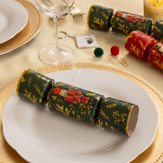 Lot de 6 crackers imprimés Casse-Noisette - Rouge et vert