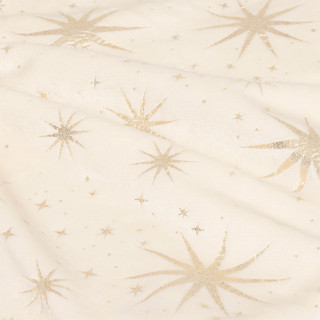 Tapis pour sapin de Noël motifs étoiles dorées - Diam 90 cm