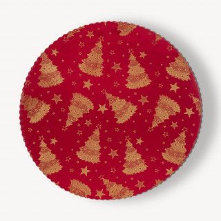 Lot de 2 sets de table en velours SAPIN - Rouge